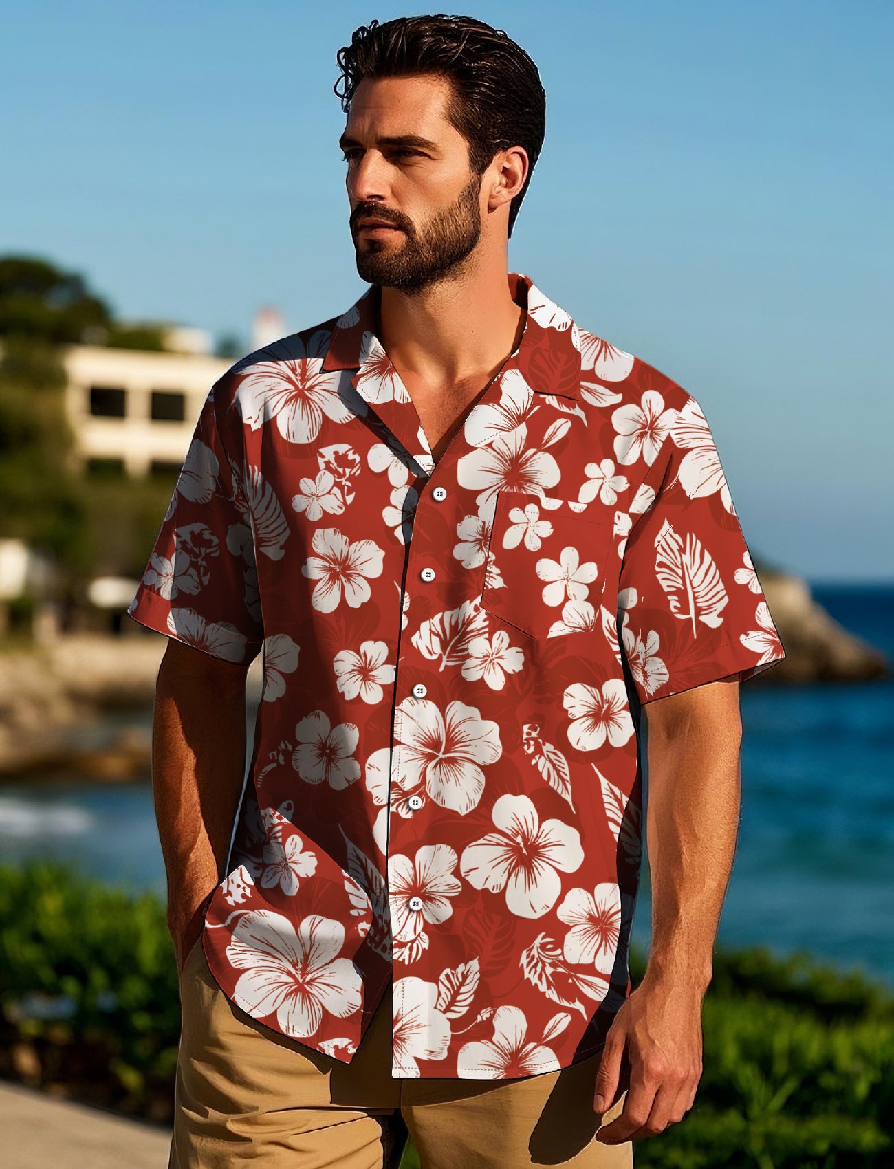 Mens Hawaiian Shirts Short Sleeve