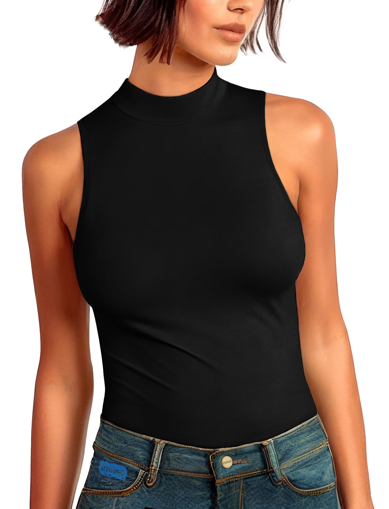 Women's Sleeveless Turtleneck Shirt