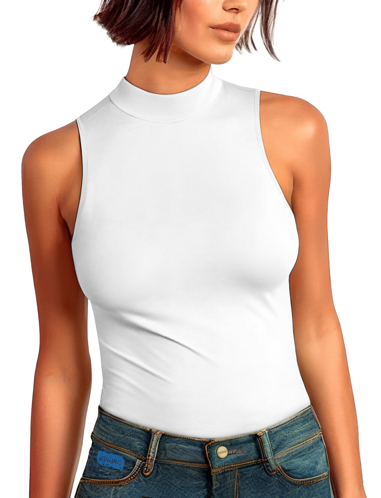 Women's Sleeveless Turtleneck Shirt