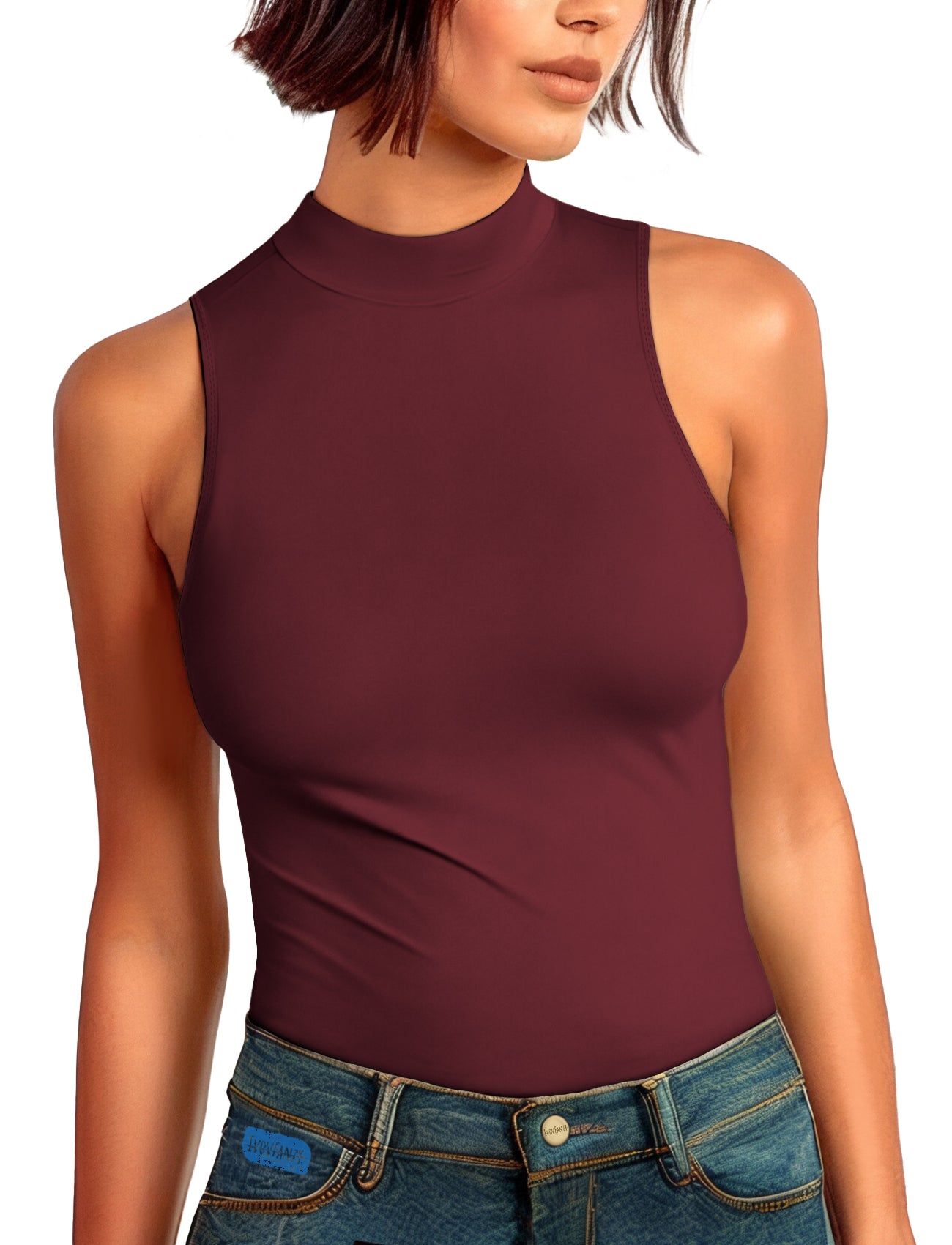 Women's Sleeveless Turtleneck Shirt