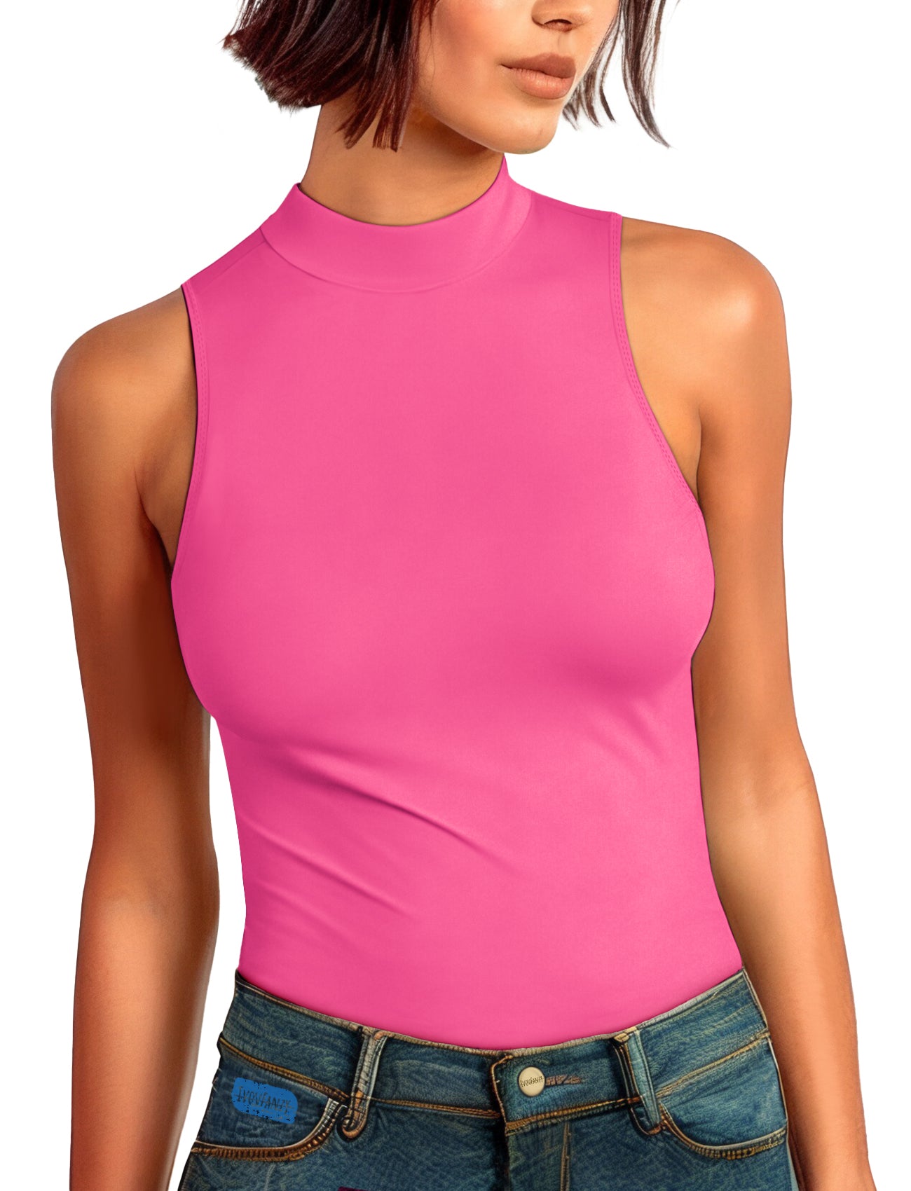 Women's Sleeveless Turtleneck Shirt